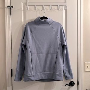 Fabletics Funnel Neck Tunic, Light Blue, Size Medium